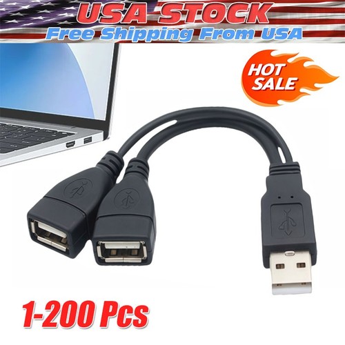 Usb male 2 dual - to,